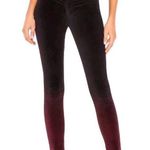 Hudson  Nico Midrise Skinny Purple Ombre Velvet Cropped Ankle Pants Sz 30 Stretch Photo 8