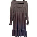 Venus  smocked neckline long sleeve midi dress Photo 1