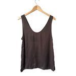 ZARA Limited Edition Chocolate Brown Embroidered Camisole Size S Photo 7