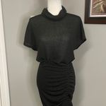 Black Halo  Como Sparkle Black Mini Dress Turtleneck Short Sleeve Body con XS Photo 1