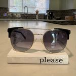 Balmain cat eye aviator unisex Stylish Black and Gold Sunglasses Photo 2