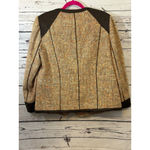 Doncaster Women's Brown Tweed Blazer Jacket 12W Dark Brown Trim Photo 9