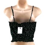 Abound  Nordstrom Smocked Floral Cami – XXS Black Sakura Ditsy Print Photo 1