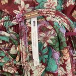 Free People Raisin Combo Floral Mesh Balloon Sleeve Crop Top | Size S Photo 14