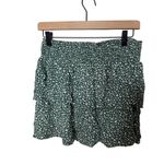 American Eagle  Crop Top & Floral Ruffle Tiered Mini Skirt Set Women Size Medium Photo 2