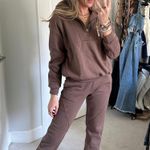 Amazon Brown Two Piece Sweat Set Photo 0