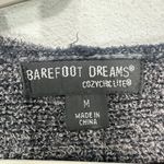 Barefoot Dreams  CozyChic Luxe Size M Dark Grey Cozy Loungewear Hooded Open Front Photo 4