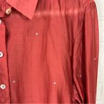 Evereve Bailey 44 Sheer Rhinestone Gem Button Down Shirt Size L Photo 3