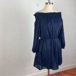 Line and Dot  Desi Off the Shoulder Dress in Navy NWT Small Photo 2