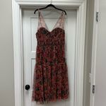 Anthropologie  Maeve Navy Pink midi Dress size XL Photo 9