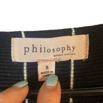 Philosophy Black & White Striped Batwing Long Sleeve Blouse Women Sz S Photo 5