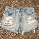 American Eagle  Tom Girl Distressed Jean Denim Shorts Size 8 Photo 0