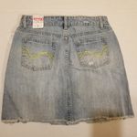 Bongo light wash denim skirt distressed button zip Photo 8