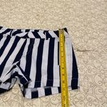 a.n.a  Twill Short Women’s Blue and White Striped Shorts Size 2 Photo 5