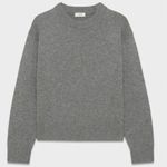 Aritzia Cashmere Relaxed Crew Sweater in heather dark grey, size small Photo 0