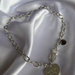 Boutique Silver Chain Necklace With Heart Pendant  Photo 0