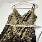 Black Halo  Garland Gun Metal Velvet V-neck Flounce Hem Midi Dress Womens Size 12 Photo 7