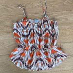 S.Y.L.K. Chevron Pattern Cami Top in Orange Brown Cream Photo 0