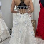 Stella couture White Butterfly Prom Dress Size 4 Photo 1