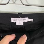 Good American  Women's Black Straight Leg Woven Trousers Size 15 Business/Work Photo 4