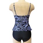 Floral Swimsuit One Piece Purple Black S Small 6 8 Photo 1