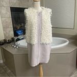 For Love & Lemons  Alpine Faux Fur Fuzzy Teddy Vest Lilac White S  EUC‎ Photo 11