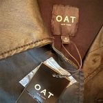 OAT New York Women's Black Faux Leather Shirt Jacket Size S Long Sleeve Photo 8