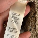  Sweater Women's Size Large Crochet Cover Up Short Sleeve Brown Chico's 2 Photo 3