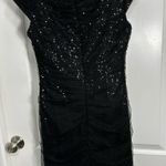 Ralph Lauren  Evening Dress Black Sequin and Tulle Size 4 Photo 2