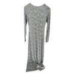 LoveShackFancy Floral Maxi Dress Long Sleeve Cottagecore Gray Small Photo 2