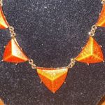 Amrita Singh  coral colored necklace with brass chain. Lobster clasp. NWT. Photo 1