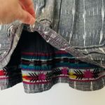 Free People New Romantics Weather Vane Gray Tribal Ikat Print Mini Dress Size 4 Photo 6