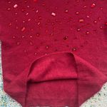 Vintage 90s Together! red angora lambswool jeweled sweater, size small petite Photo 4