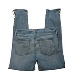 Loft Skinny Crop Light Wash Nautical Lace Up Hem Stretch Mid Rise Jeans, Sz 4 Photo 7