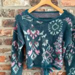 Anthropologie  Daily Practice Floral Open Back Fuzzy Sweater, XS Photo 3
