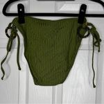 J.Crew  NWT Wide Rib Curved Waist Cheeky String Bikini Bottom With Rings‎ Green Photo 1