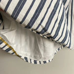 Uncle Frank Blue and White Striped Yellow Embroidery Boho Tassel Dress Photo 9