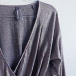 Anthropologie Luanne Shimmer Surplice 3/4 Sleeve Mock Wrap Blouse Photo 3