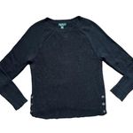 Ralph Lauren Lauren  Polo Jeans Co Womens Size Medium Waffle Knit Black Sweater Photo 0