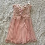 NWT Kimberly Boutique Light Pink Size 2 Beaded Silk Dress with Corset Back Photo 1
