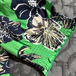 Southern Tide  women’s size small green blue floral blouse ruffle neck summertime Photo 4