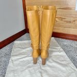 Ulla Johnson  Adler Leather Knee High Buckle Boot 5 35 Caramel Brown Dust Bag Photo 5