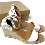 Maypol  Anthro white leather studded espadrille wedges Photo 0