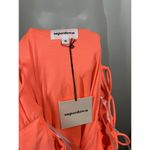 superdown  Medium M Rachelle Mini Dress Ruched Stretch Jersey Neon Pink O… Photo 3
