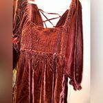 Free People NWOT  Daphne velvet mini dress in wine $128 MSRP  Photo 6