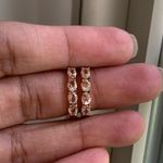 925/ Rose Gold Sterling Silver Hoops Photo 1