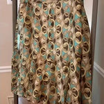 David Meister  Silk Pleated Midi Skirt Size 14 Photo 0