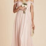 Birdy Grey NWT  Christina Convertible Vintage Blush Pink Tulle Maxi Dress Photo 5