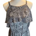 Torrid NWT Women's Size 0 Maxi Dress Black White Flow-y Light Weight Sleeveless Photo 1