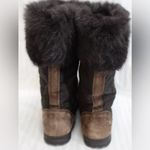Coach 🦋 “Talen" Brown Suede & Logo Quilted w/ Fur Trim Snow/Winter Boot - Size 7 Photo 3